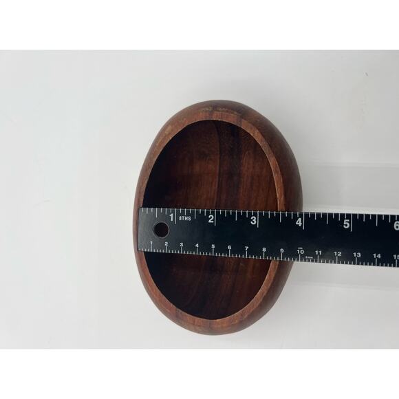 Mid-Century Modern Oval Bowl Made Of Myrtlewood Unique Piece - Picture 5 of 5